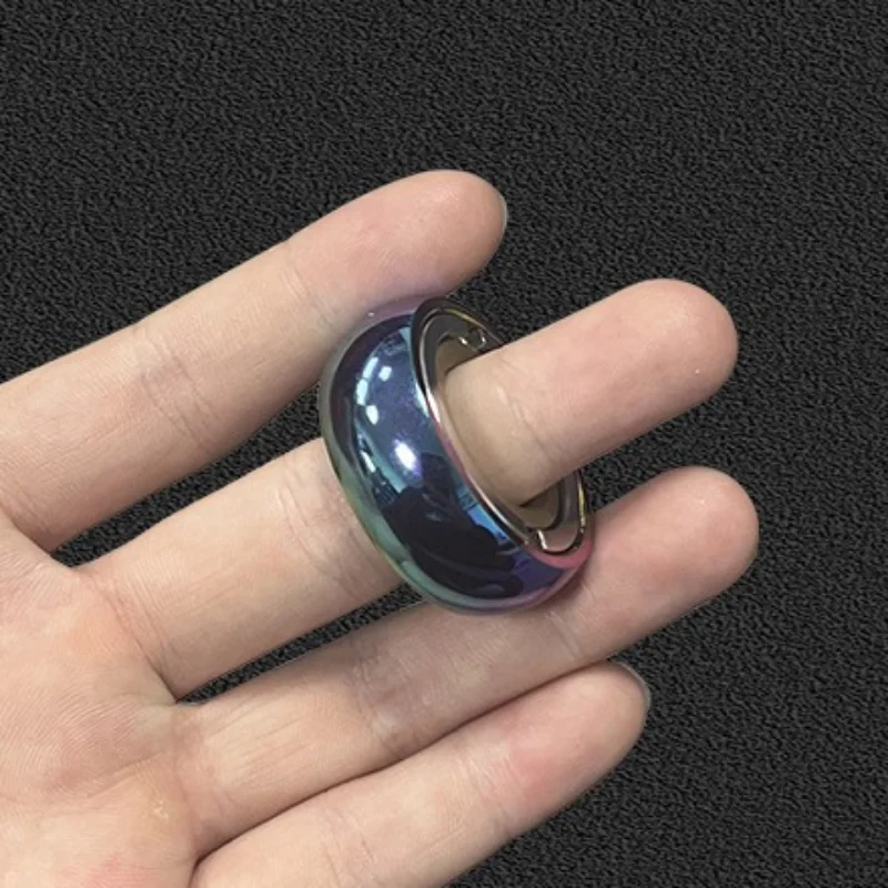 단락 링 래칫 휠 마그네틱 푸시 카드 푸시 플레이트 기계식 슬라이더 EDC Fidget 스트레스 릴리프 장난감 Antistress