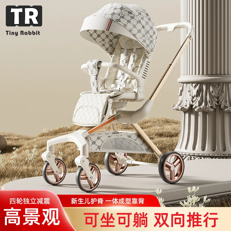 Kereta Dorong Bayi Lipat Ringan Dua Arah, Dapat Diduduki dan Berbaring, Model High Landscape