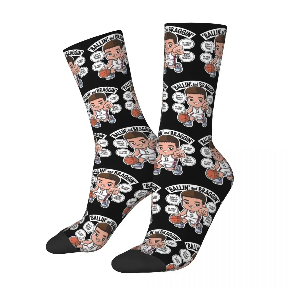 Ballin And Braggin - Kawaii Socks Harajuku Sweat Absorbing Stockings All Season Long Socks Accessories for Unisex Birthday