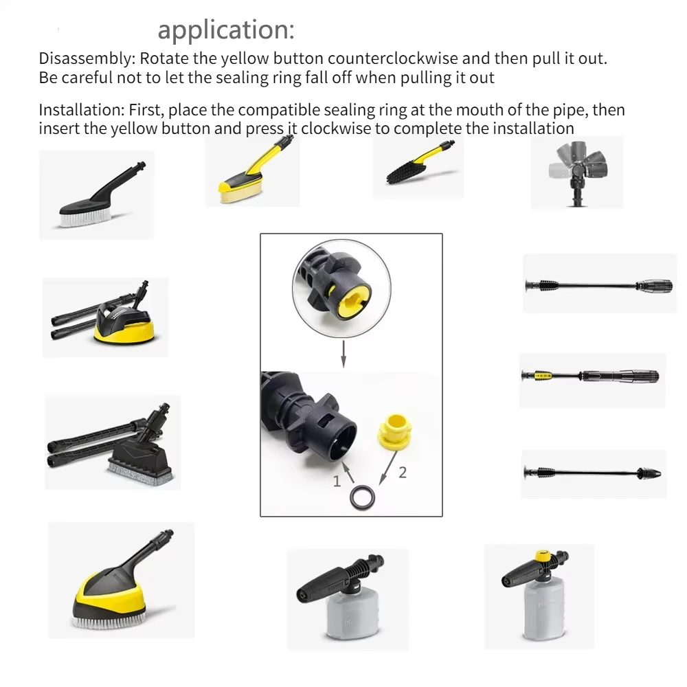 O-Ring voor Karcher K2 K3 K4 K5 K6 K7 Lance Slang Mondstuk Reserve O-Ring Afdichting 2.640-729.0 Rubber O-Ring Hogedrukreiniger