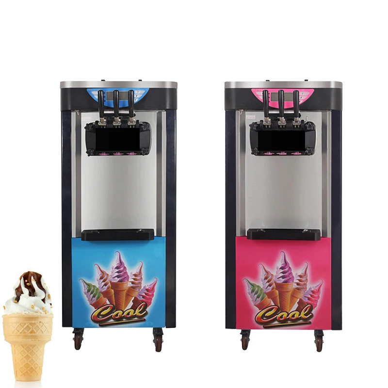 Three Color Fully Automatic Ice Cream Machine, Dedicated To Milk Tea Shops, Sundae Machine, Vertical Sweet Cone Machine