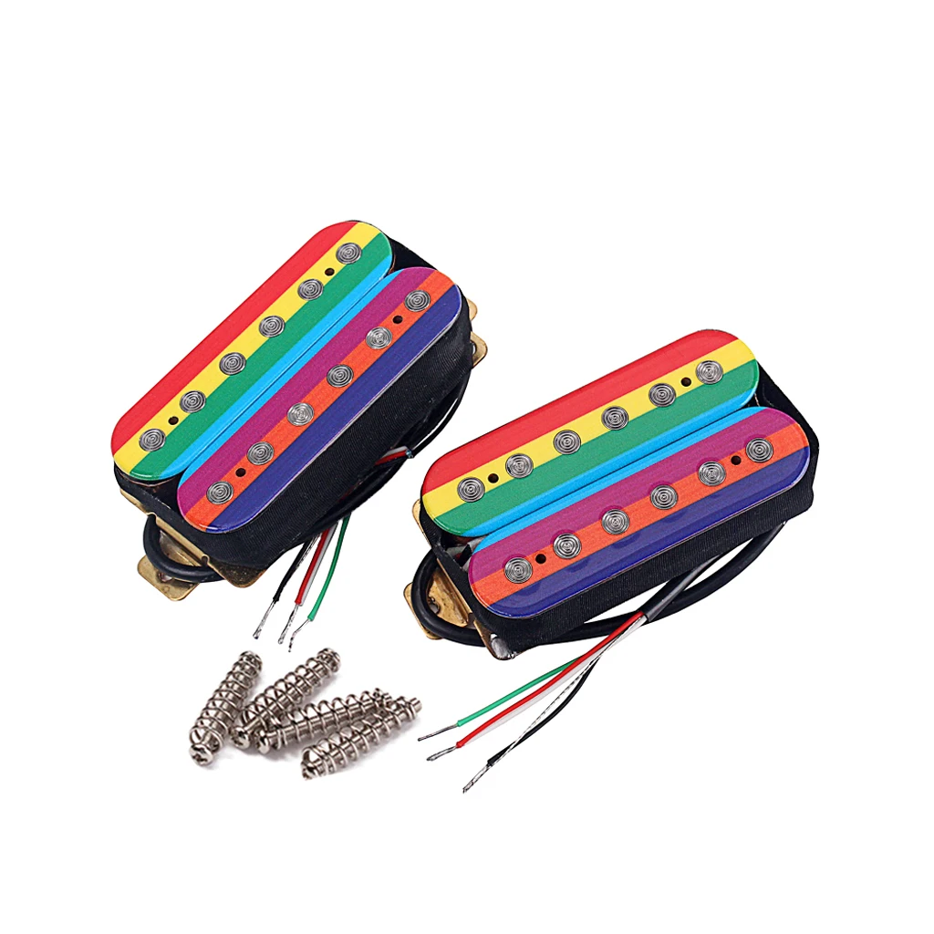 Colorful Neck Bridge Humbucker Pickup for 6 String Electric Guitar Parts