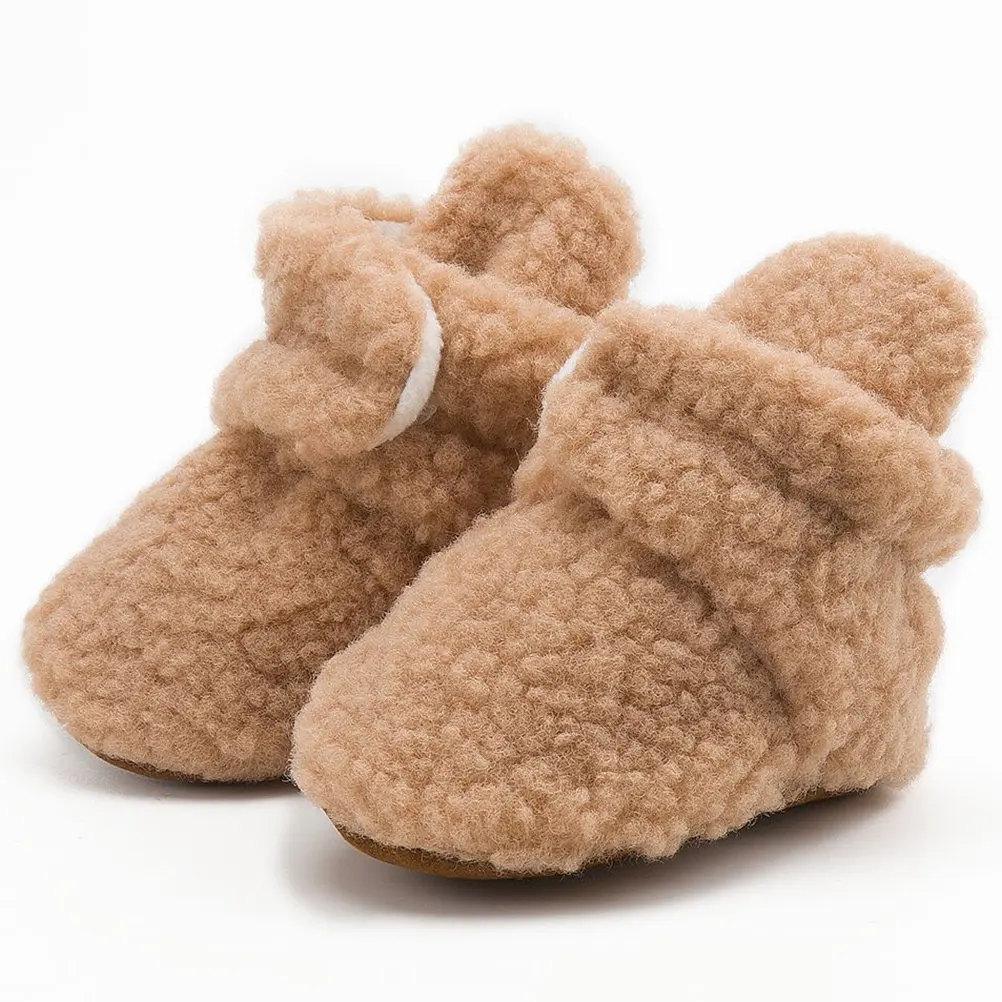 1Pair Baby Prewalker Winter Warm Shoes Thickened Cotton Soft Sole Infant Anti Slip Toddler Walking Sneakers Baby Prewalker