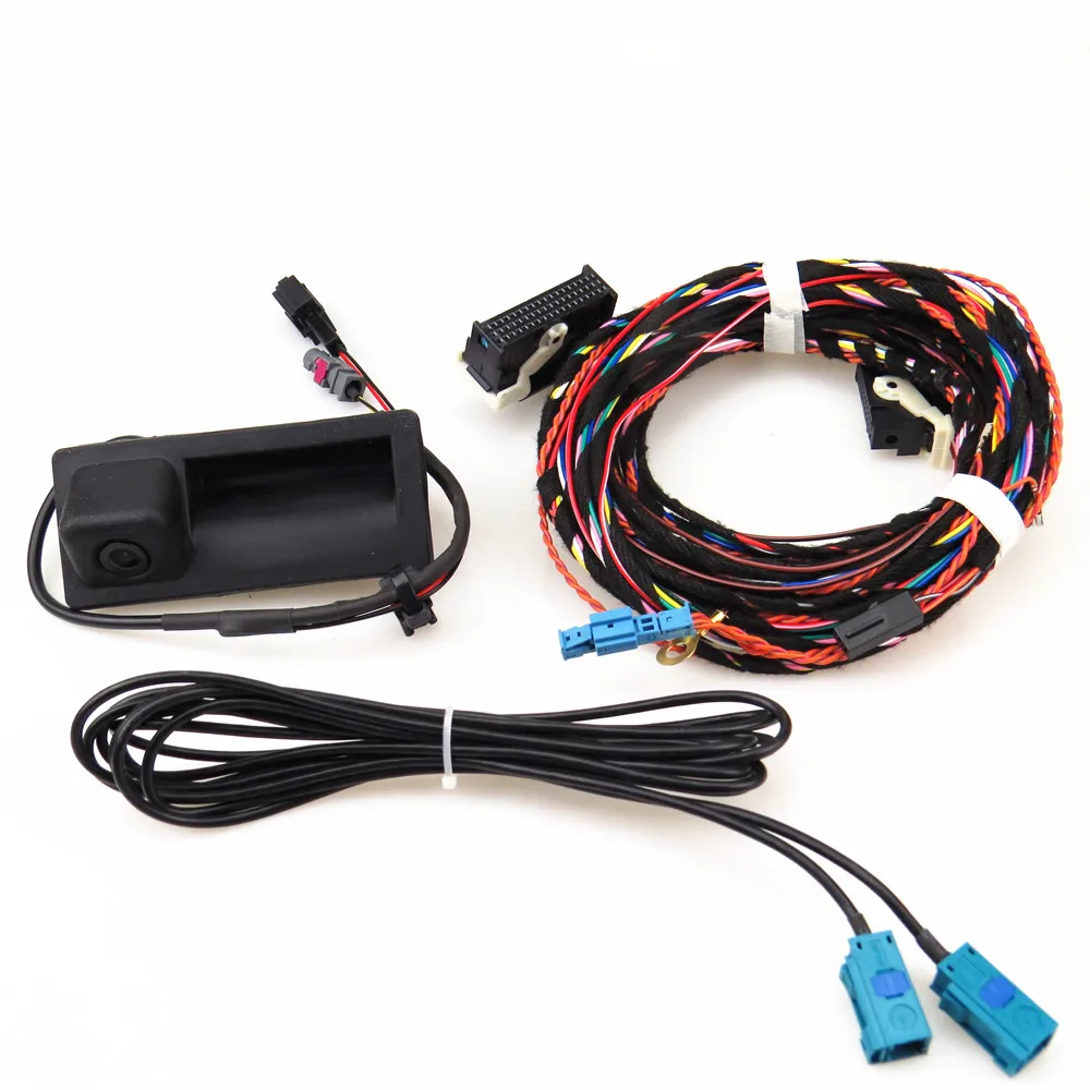 

5N0907441A 12V RGB Parking Reverse Camera Harness Plug Kit for Audi A4 A5 A6 A7 Q5 S6 VW Tiguan RNS510 RCD510 5ND 827 566 C