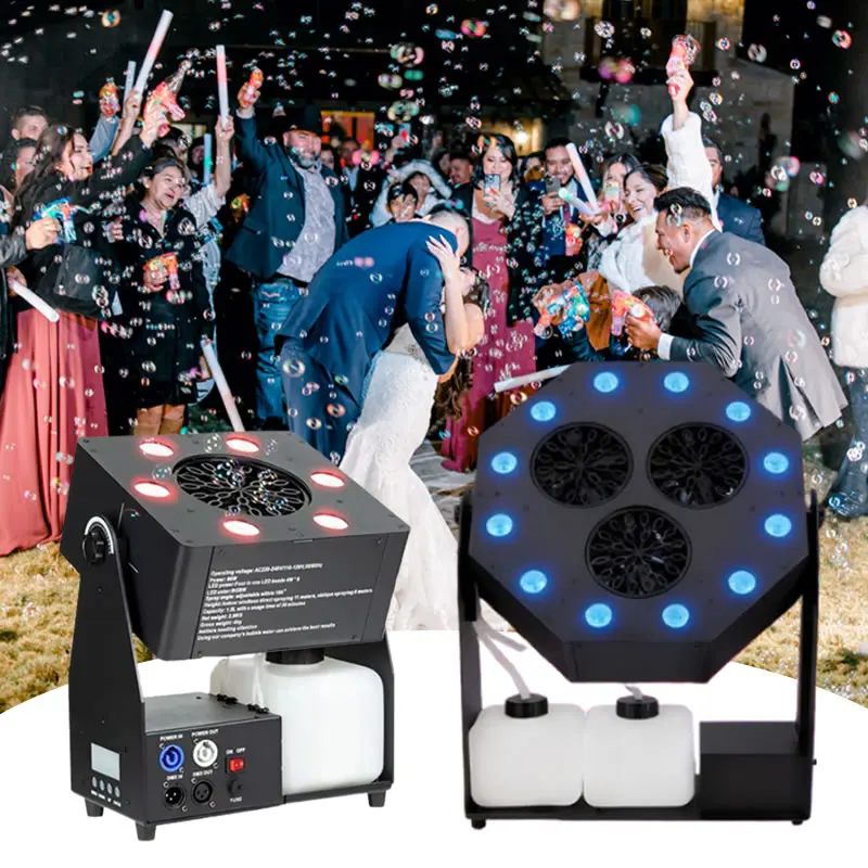 

Butoy 2025 машина для горячих бульбашек 120 Вт 90 Вт RGBW 3 глаза воздуходувка для пузырей для свадьбы и детей на открытом воздухе, подарки на день рождения, Рождественскую вечеринку