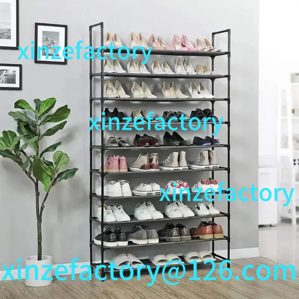 Customizable Large Capacity And Simple Shoe Cabinet 10 Tier Standing Shoe Shelf Multi-Layer Household Rack Student Dormitory Sto