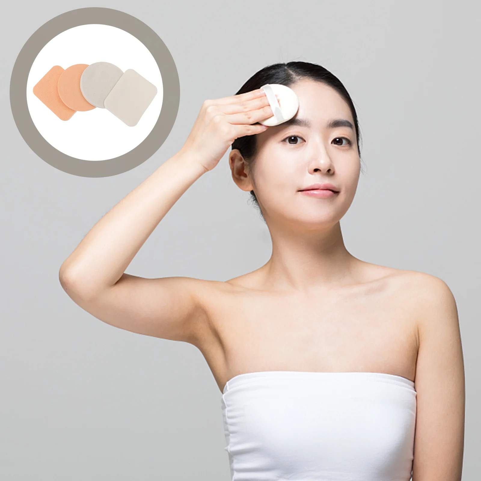 Esponja de maquiagem dupla face para limpeza facial, 20 peças, uso seco e molhado, blush, base em pó, aplicador macio para a pele