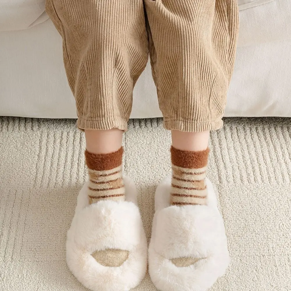 

Stripe Thickening Children Socks Heart Pattern Korean Style Infant Socks Baby Hosiery Autumn Winter Kids Home Sleep Socks