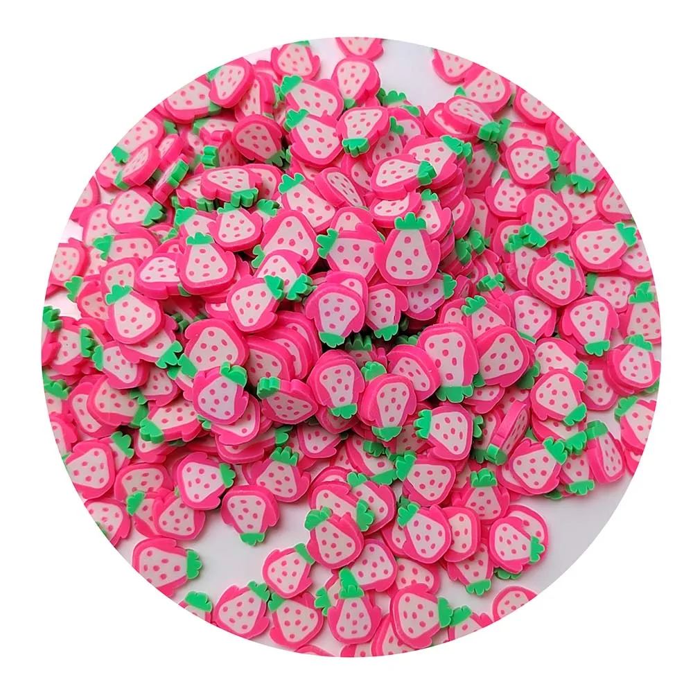 Strawberry Leaves Slices Polymer Hot Fruit Clay Sprinkles Scrapbooking Nail Art Decoration DIY Slime Filling Accessories