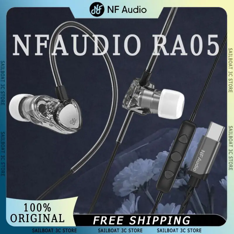 

NF AUDIO RA05 Проводные профессиональные наушники-вкладыши с вокальным ремешком и якорем, удобные маленькие и легкие музыкальные наушники по индивидуальному заказу