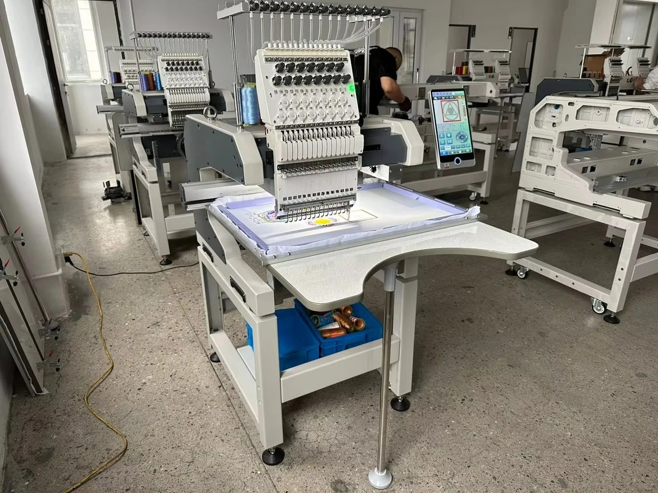 High-Speed Commercial Embroidery Sewing Machine 1-Head Computerized Flat Embroidery Machine Easy Operation