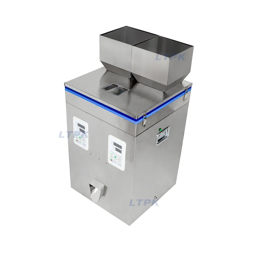 200g Double Heads Table Top Filling Machine For Both Particle &granule& Spice Dry Powder Packaging Weighing Filling Machine