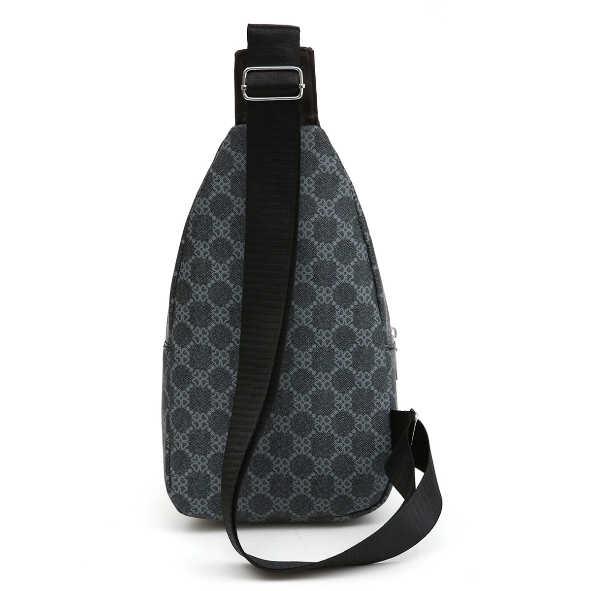 Sporty Functional chest bag for Men & Women Geometric Print Multi-Pocket PU Headphone Port  shoulder bag for Commute Sports view 5