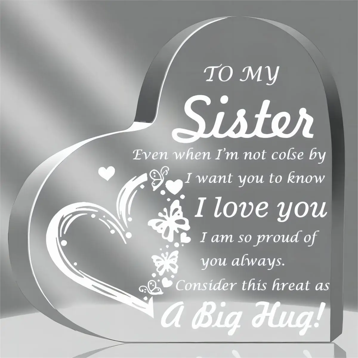 Gifts for Sisters from Sisters Brother, Gifts for Sisters on Birthday Graduation Christmas,Acrylic puzzle Tabletop