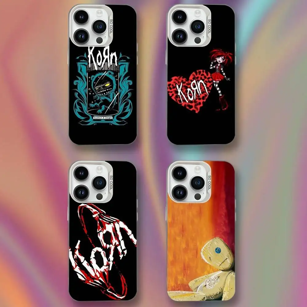 

The Band K-Korns Phone Case For iPhone 16,15,14,13,12,11,Mini,Pro,SE,MAX White Matte Shockproof Cover
