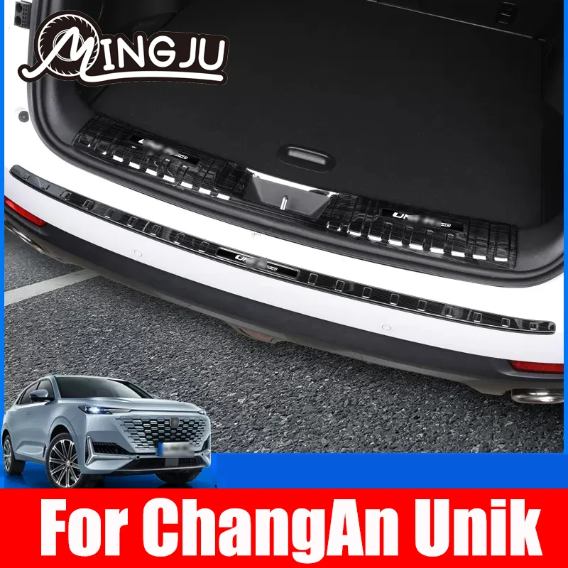 For Chang An Unik Unik 2021 2022 2023 2024 Rear Guard Plate Trunk Bumper Protective Strip Transparent Stickers Accessories