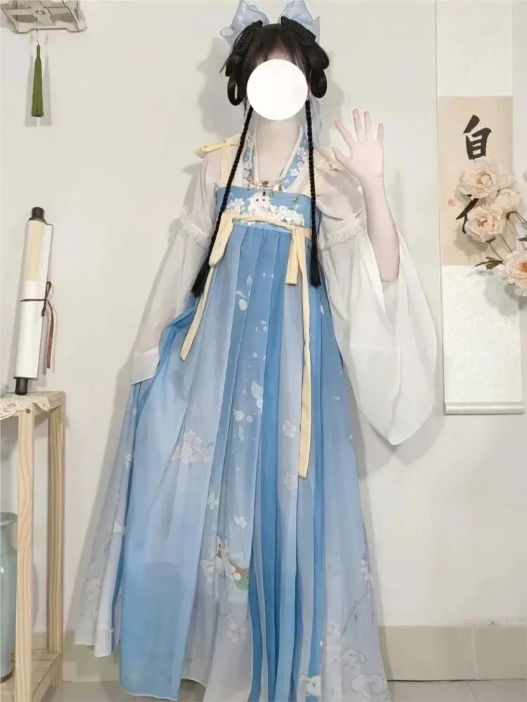 2023 donne elegante abito a maniche lunghe stile cinese vintage sweet fairy lolita dress tradizionale Hanfu Costume party dress