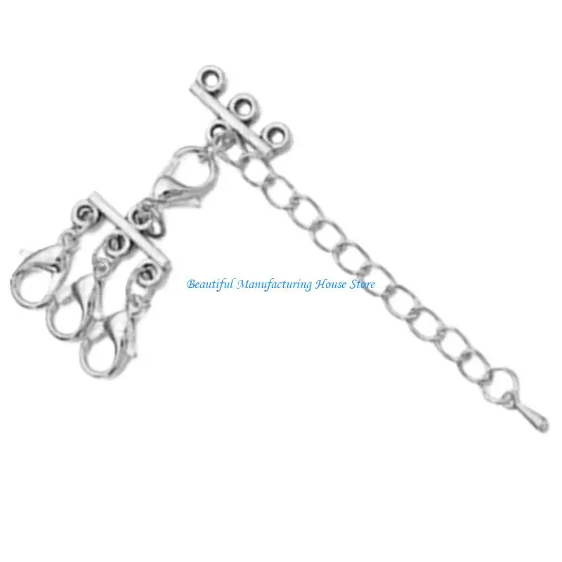 

E56A Набор застежек для ожерелья, многорядные застежки-трубки, ожерелья, застежки-сепараторы, многослойные застежки для материал