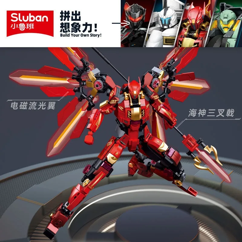 Sluban Mech série Ice Peak Protector embers voyage Athena forme-change robot modèle affichage blocs de construction pour enfants jouets