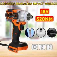 520N.M Brushless Electric Impact Wrench Cordless Electric Wrench 1/2 inch Screwdriver Power Tools parafusadeiras a bateria