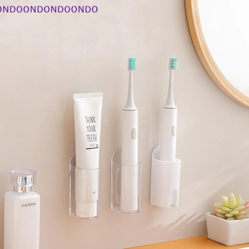 Wall Mounted Toothbrush Holder Non Perforated Moisture Proof Waterproof Bathroom Storage Accessory for Shower Rooms