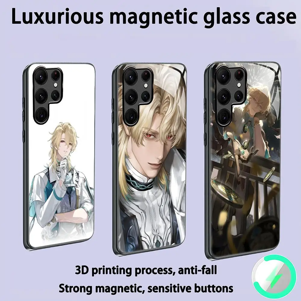 Wuthering Waves Luuk Herssen Phone Case For Samsung S26 S25 S24 S23 S22 S21 S20 Plus Ultra Glass Magnetic Case