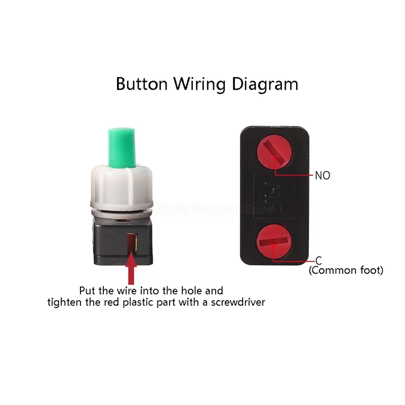 

6Pcs PBS-17A 10mm Square Mini Self-Locking Plastic Push Button Switch ON-OFF, 6 Colors (Black/White/Red/Green/Yellow/Blue)