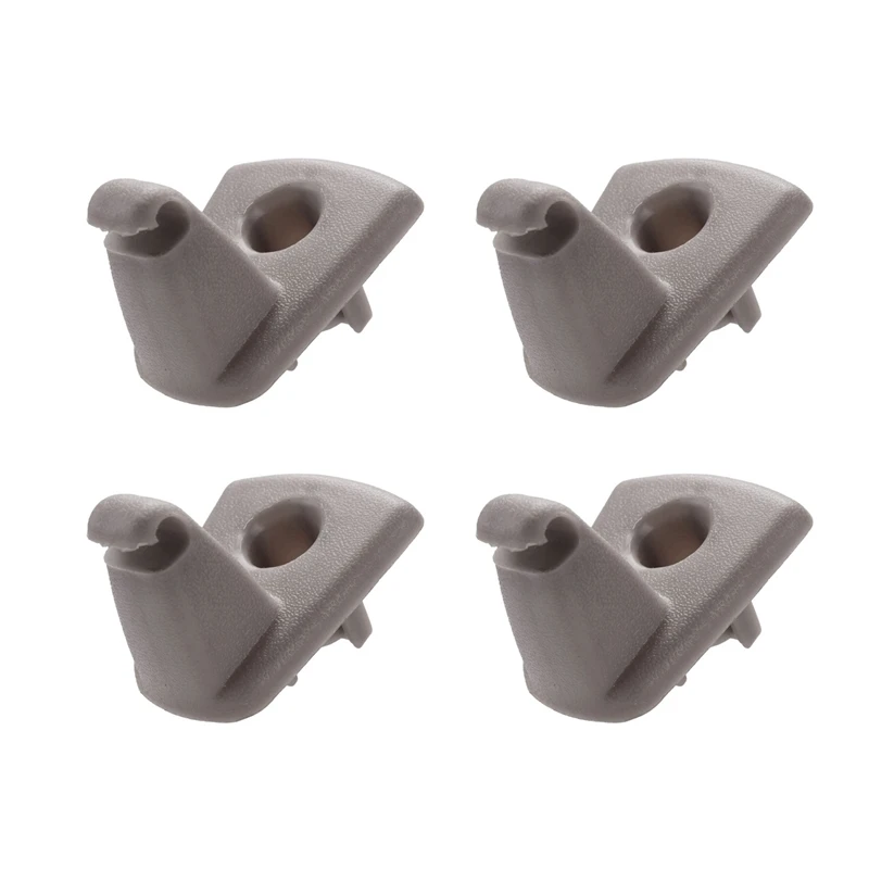 4X For Chrysler 300 Dodge Magnum Charger 05-06 1AH27BD1AB Grey Interior Gray Sun Visor Clip Holder Hook Bracket Hanger