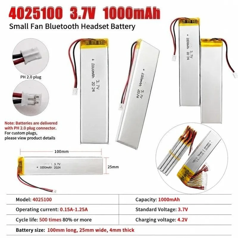 3.7V 1000mAh Li-Polymer Battery