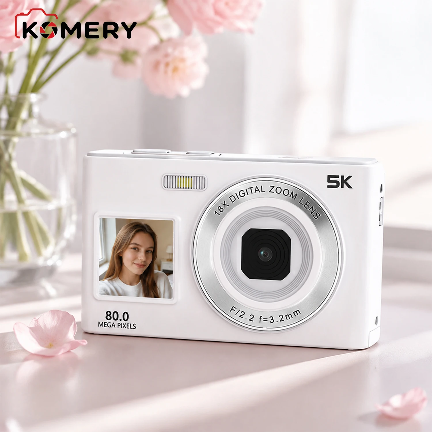 Camera for Girls To School Aesthetic Cheap Dual Screens forvlogs Cameras Digital 4K 5K Videos Portable Vlogging Retro Chic