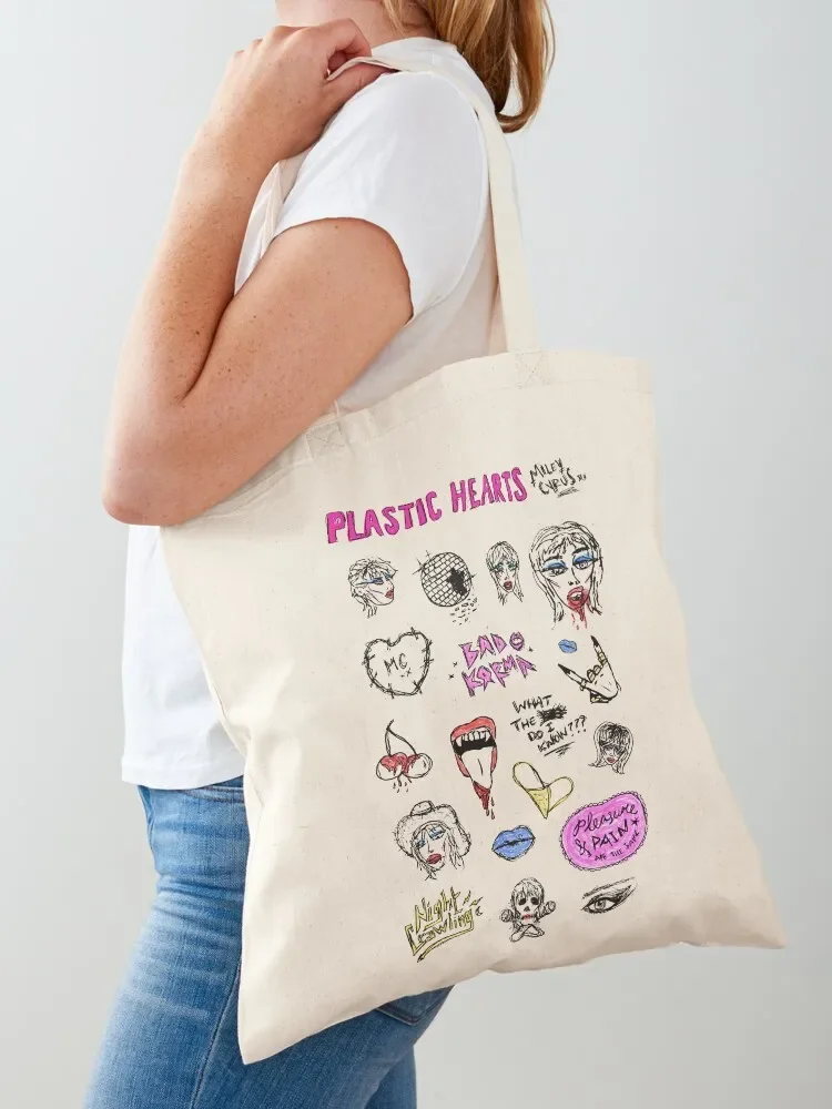 PLASTIC HEARTS Tote Bag Canvas shoulder bag bag for beach