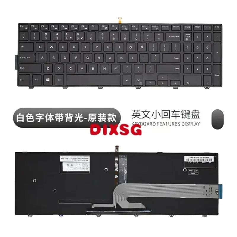 Teclado US/UK/SP para Dell Inspiron 15 3000 5000 3541 3542 3543 5542 3550 5545 5547 3551 3552 3559 3565 3567 3551 3558 5566 5748