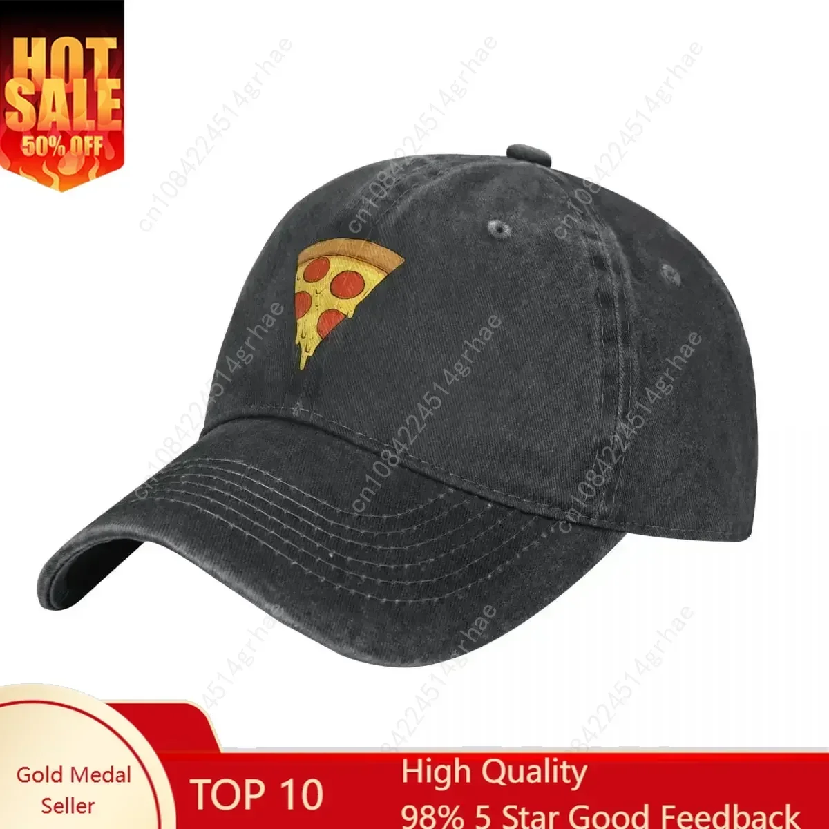 Pepperoni Pizza  Baseball Cap the Slice Fishing Trucker Hat Summer Hot Sale Male Vintage Casual Cap