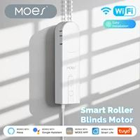 Motor de cortina inteligente Tuya WiFi, controlador de persianas enrollables eléctricas MOES, Control por voz de Alexa y Google Home, cadena de cable de tracción automática 