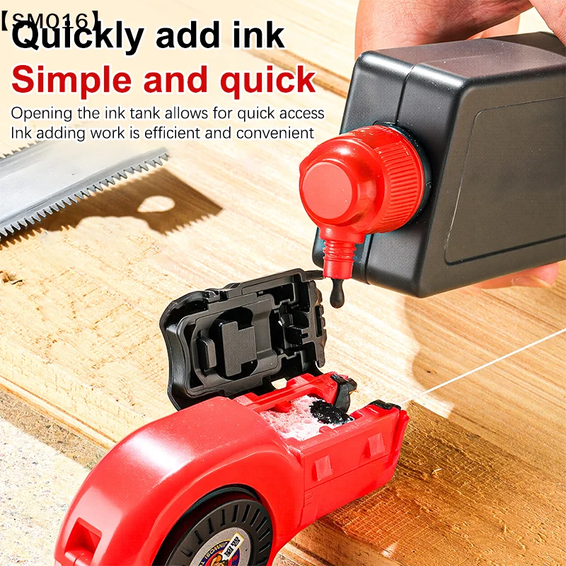 Woodworking Tool Carpenter Manual Ink Marker Scriber With Chalk Lines Woodworking Scriber Ink Fountain Marking Tools【SMQ】