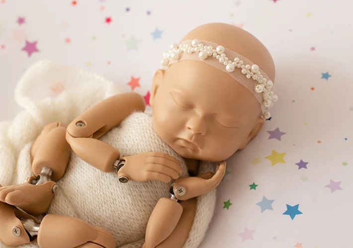 ❤️ Adereços para fotografia de recém-nascidos, acessórios de pano de fundo elástico para estúdio de fotos de bebê, cobertor de fundo de estrelas coloridas