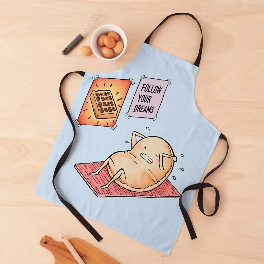 Waffles are just Pancakes with abs Apron Manicurists beauty master men's barbecue Apron