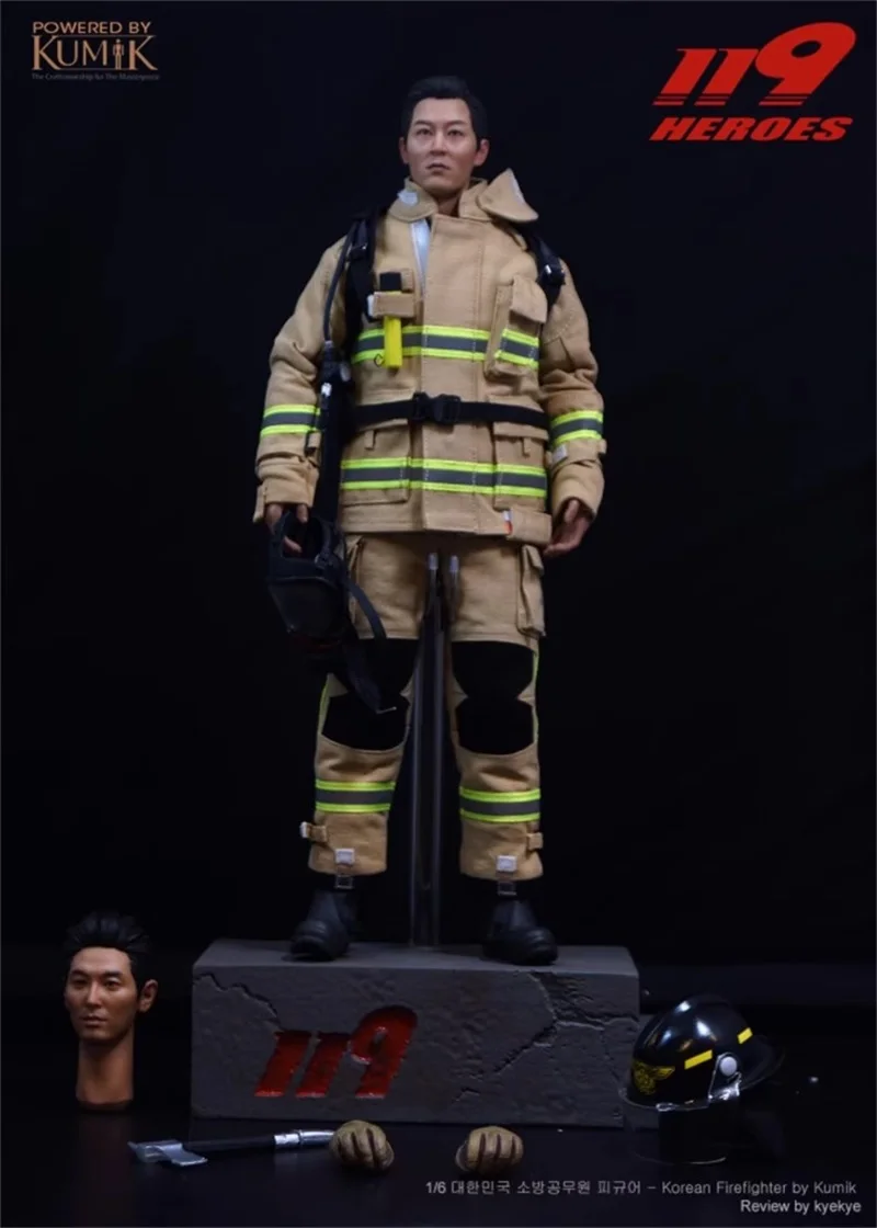 KUMIK KMF23-F02 1/6 Male Soldier Firefighter Joo Ji Hoon Kim Rae Won High Quality Model Toys 12\'\' Action Figure In Stock