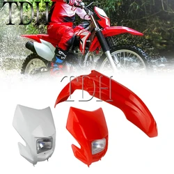 Enduro MX Dirt Bike Headlight Fairing Head Light Lamp Front Fender for Honda CRF 150F 230F 250F CRF150F CRF230F CRF250 CRF450