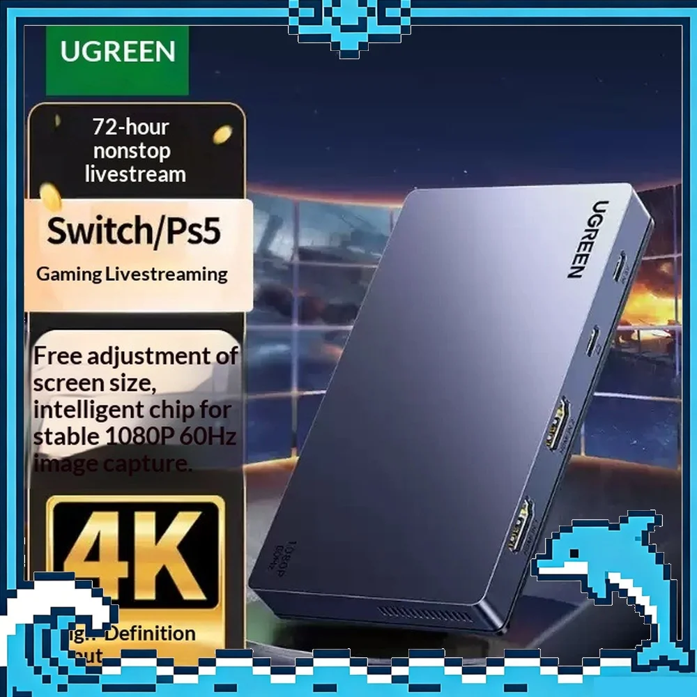 UGREEN UG501 Dual HDMI Video Capture Card 1080P 2 Channel Recording for PC Streaming Console
