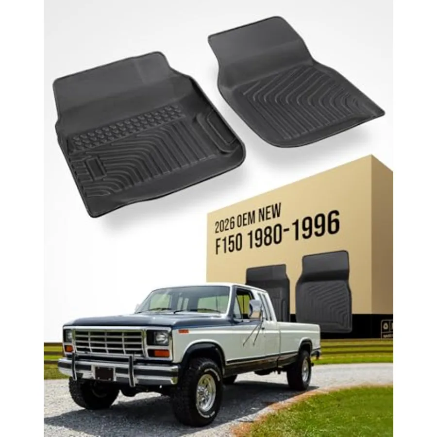 

All Weather Floor Mats for Ford F150/Ford Bronco 1980-1996, F-250/F350 1980-1997 Classic Ford Truck Accessories 1980-1986 1987