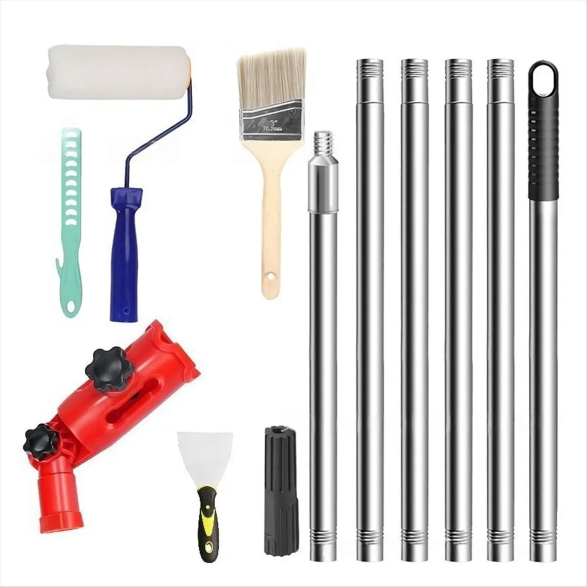 HGHO Multi-Angle Paint Brush Extender for High Ceiling,Extension Pole Attachment Holder for Paint Brush,Roller, Scraper