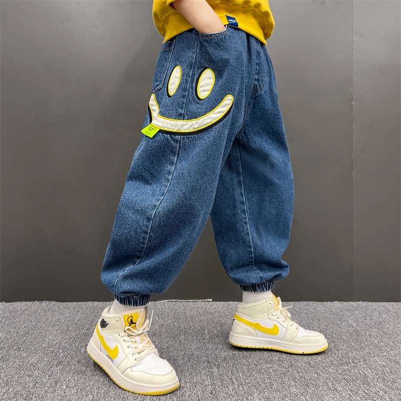 Big Boy Jeans For Children Children\'s Clothing 10 12 Years Kids Trousers Boys Pants Boy\'s Child Baggy Summer Clothes Teenager