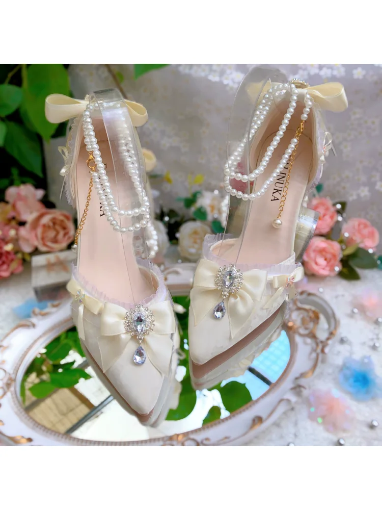 

Оригинальные туфли «Любовь» под цветы] Luo Shoes ручной работы, свадебные туфли с цветочным узором в стиле Лолиты, французские остроконечные туфли на высоком каблуке 18, церемония для взрослых