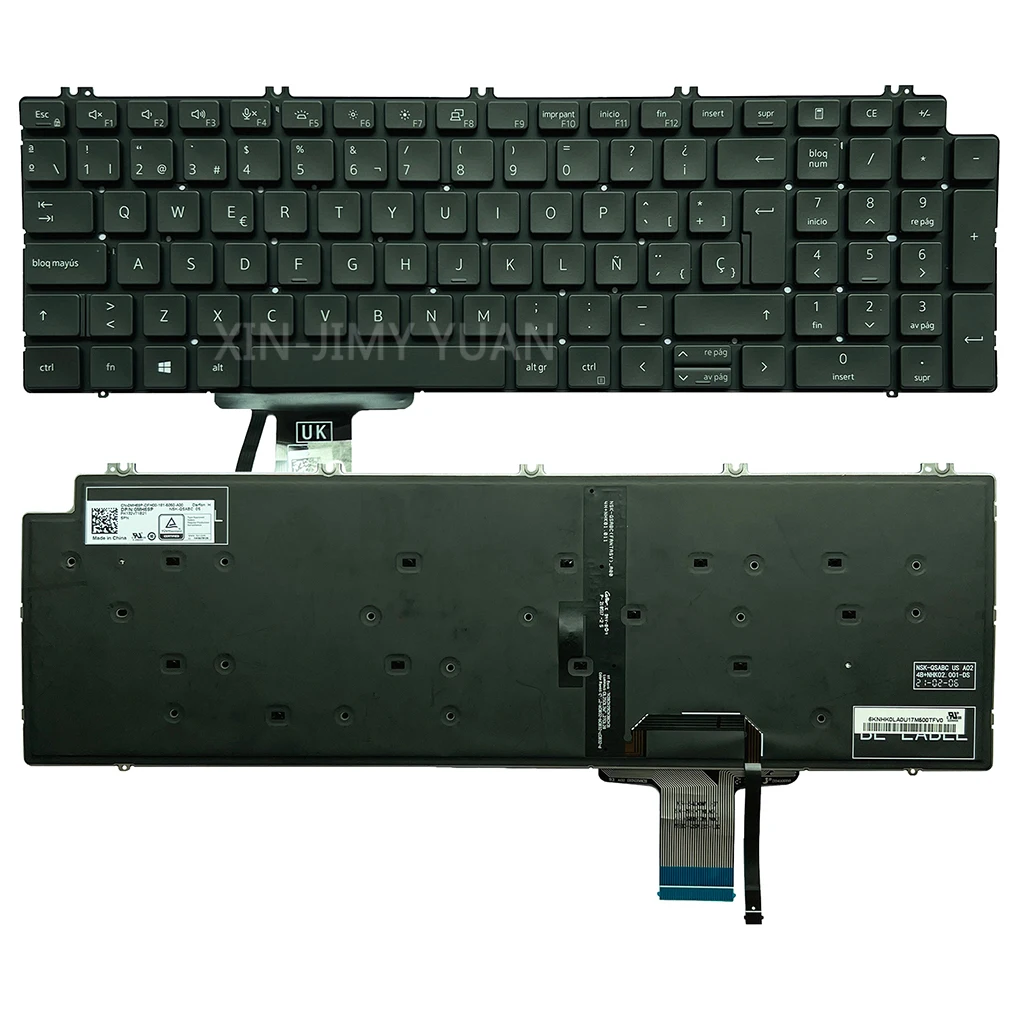 Imagem -01 - Teclado Retroiluminado para Laptop Dell 7750 7750 7670 7760 7560 177750 sp 0mh69p Nsk-qsabc Pk132v71b21 Espanhol teclado retroiluminado para laptop dell 7750 7750 7670 7760 7560 177750 sp 0mh69p nsk qsabc pk132v71b21 espanhol 01