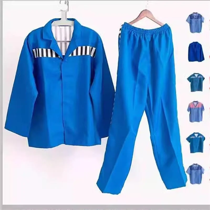 Halloween Stage Performance Clothes Polyester Fiber Long Sleeve Long Pants Short Sleeve Shorts for 18-25 Years Old