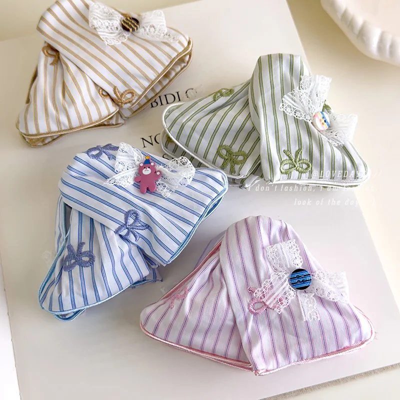 Large Hair Claw Clip Striped Bow Bear Triangular Sweet Korean Style for Thick Hair Updo Office Daily Sturdy Resin
