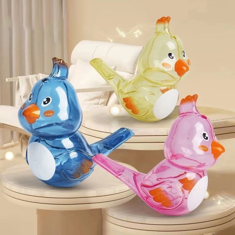 1 Stuks Bathtime Muzikaal Speelgoed Cartoon Vogel Fluitje Water Fluitje Vogelvormige Met Lanyard Kleine Muziekinstrument Speelgoed Gift