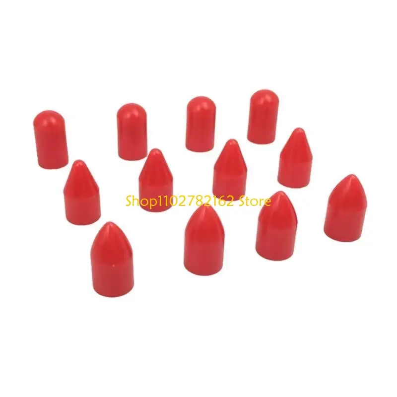 

547B 12Pcs Car Dent Removal Rod Tips Replacement Heads Plastic Caps Crowbars Caps Car Body Dent Remover Tool Caps