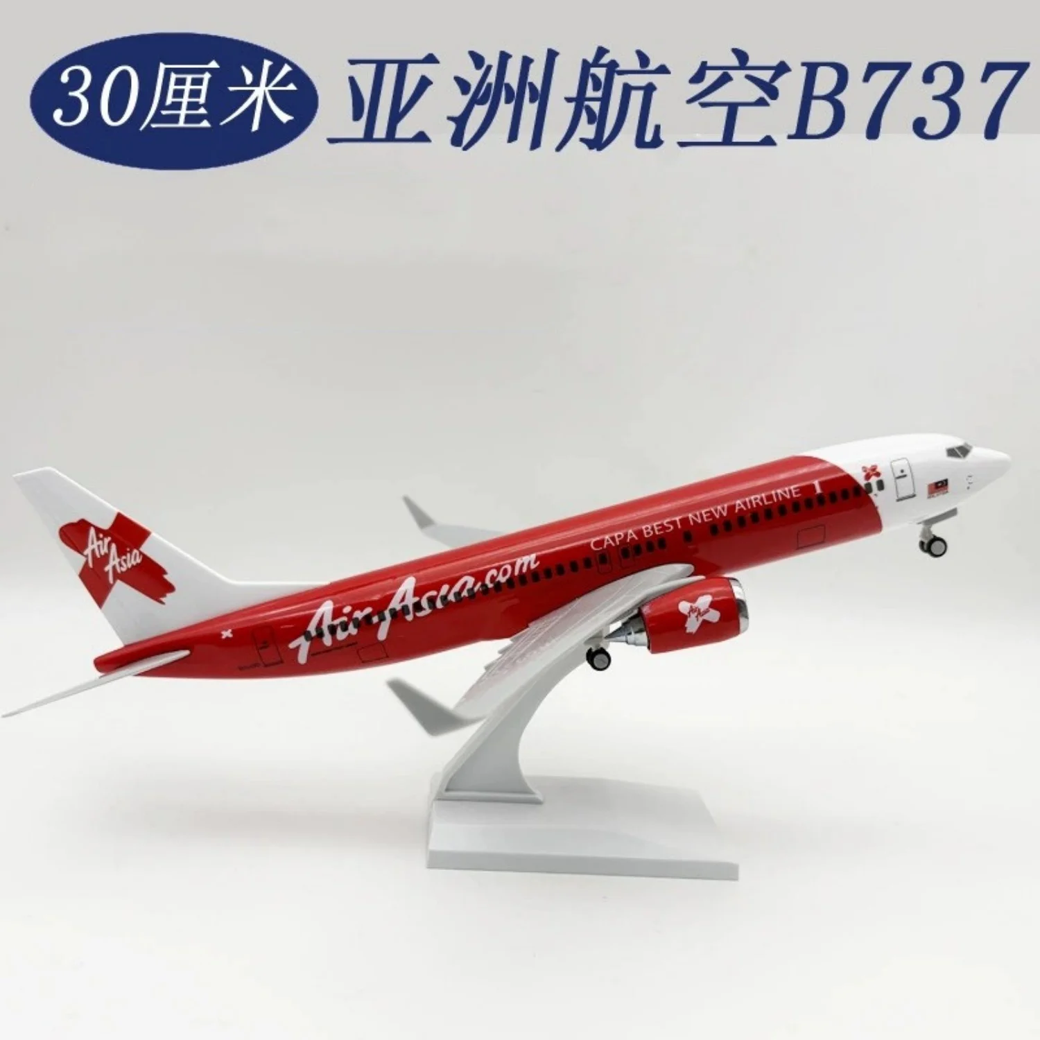

30cm Scale Aircraft B737 Asia Airways Airplane Model Toys For Children Planes For Kid Collectible Miniatures Gift Displays